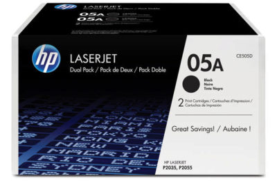 HP 05A 2-pack Black LaserJet Toner Cartridges (CE505D)